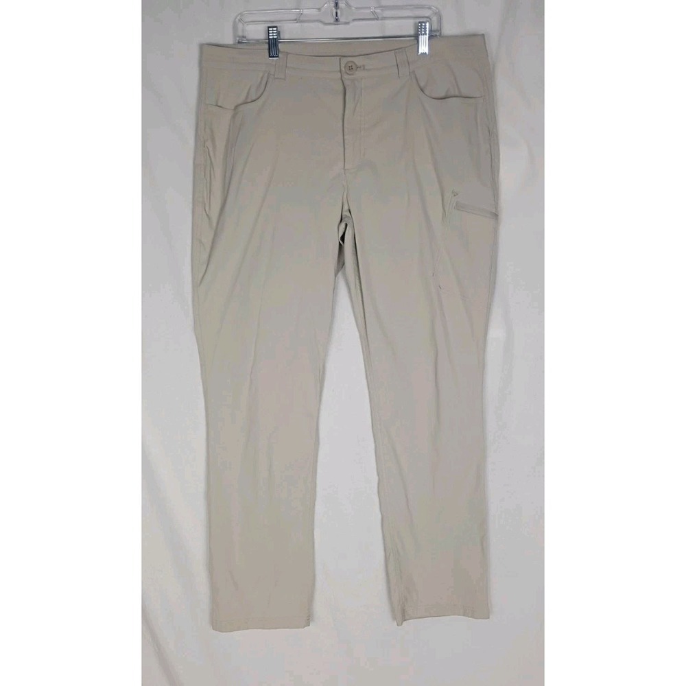 Eddie Bauer Pants Women's 16 Beige Mid Rise Wrinkle Resistant Outdoor